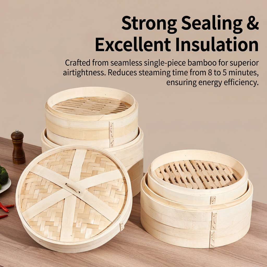 Traditional Bamboo Steaming Basket 33-40cm