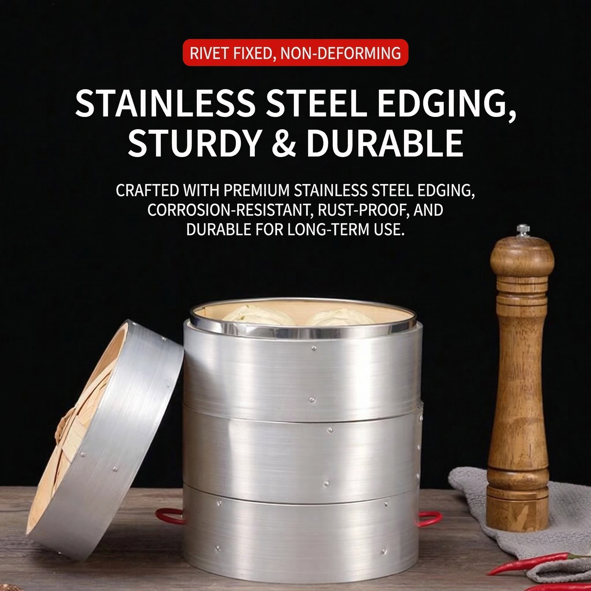 Small Aluminum Steamer Basket - No Handle Design