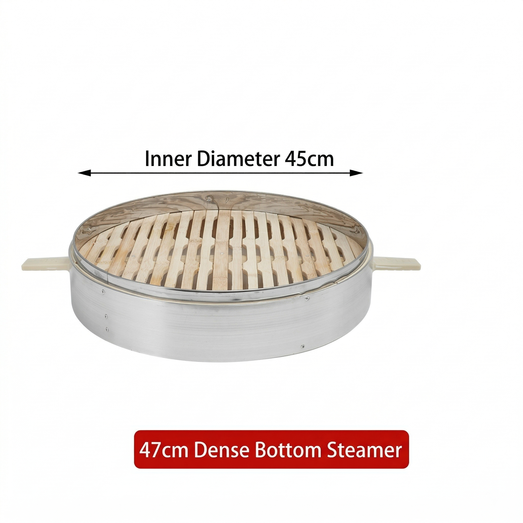 Large Aluminum Bamboo Steamer-Commercial Grade for Home & Restaurant