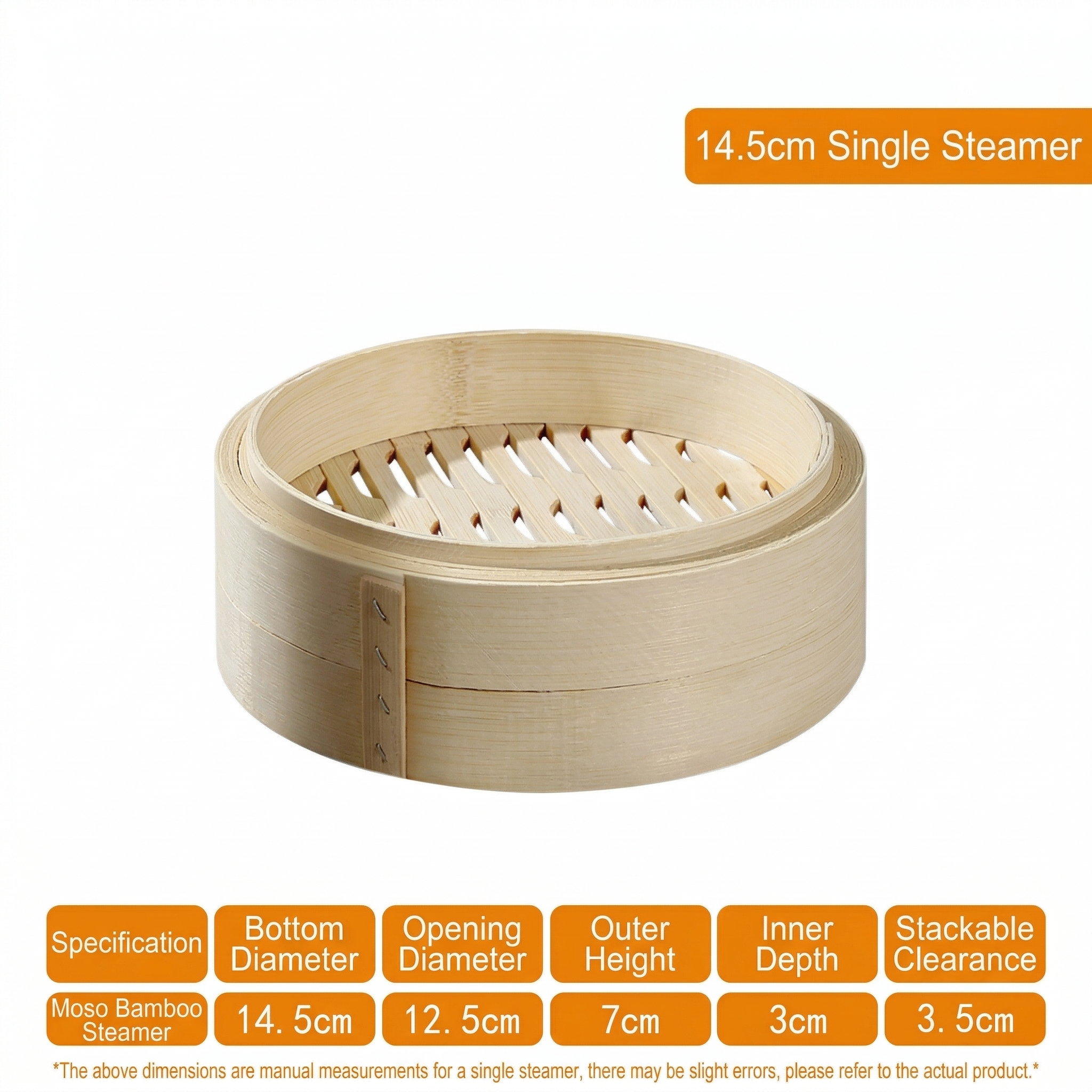 Handmade Bamboo Steamer Basket with Custom Logo Option