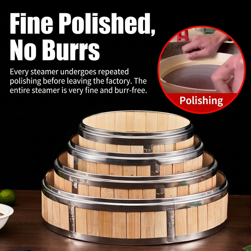 Natulal Bamboo Steamer Basket with Lid