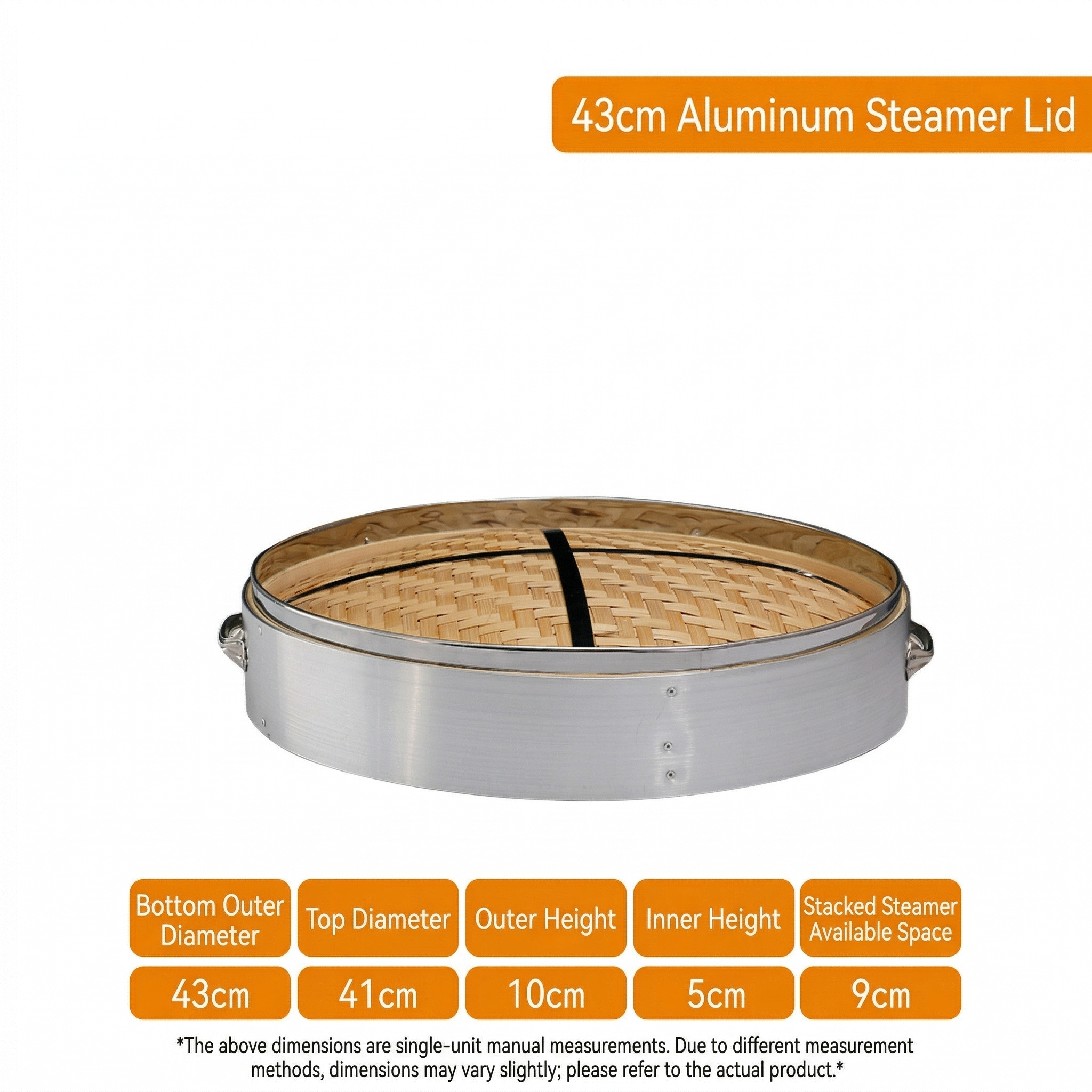 Large Aluminum Bamboo Steamer-Commercial Grade for Home & Restaurant
