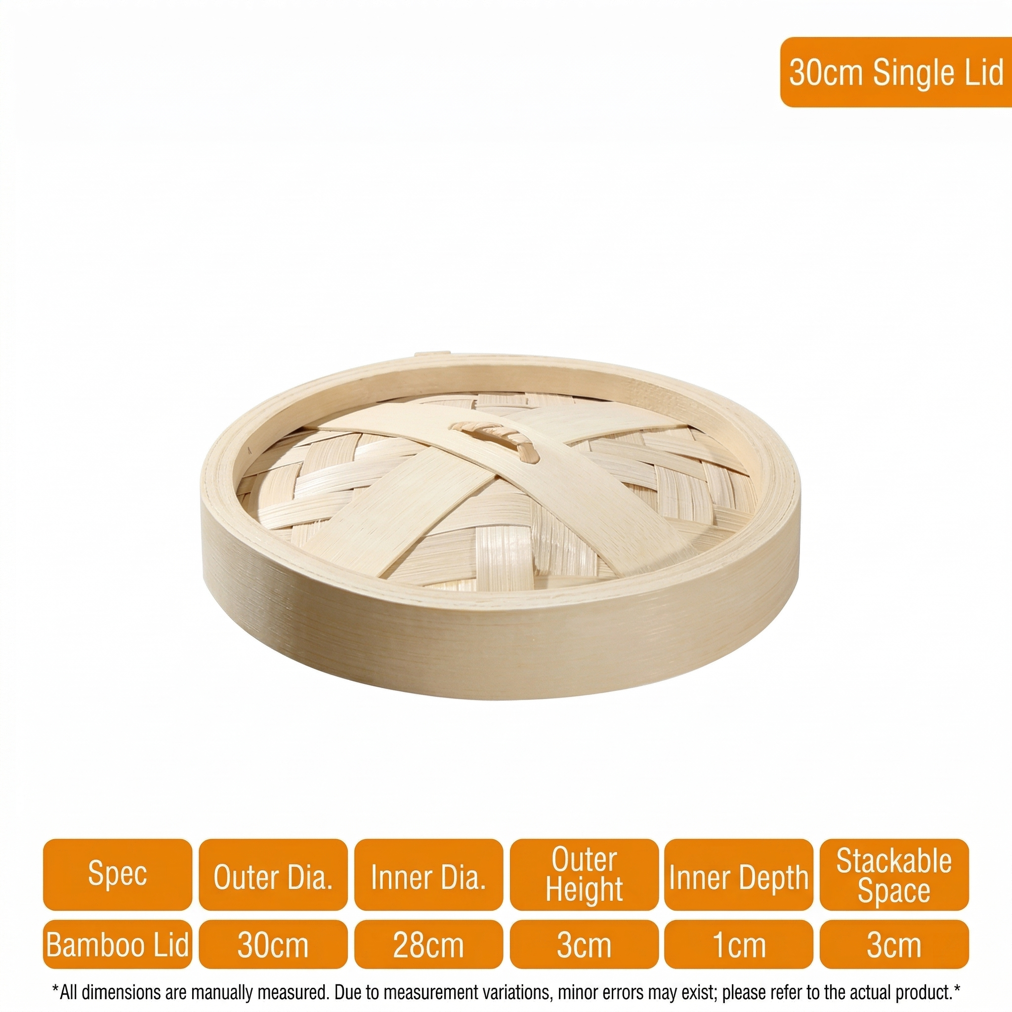 Handmade Bamboo Steamer Basket with Custom Logo Option