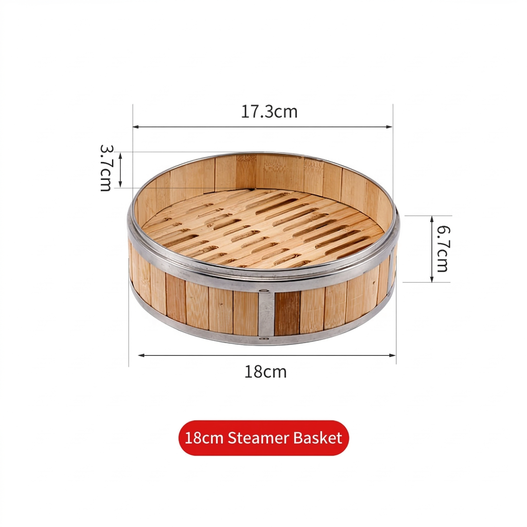 Natulal Bamboo Steamer Basket with Lid