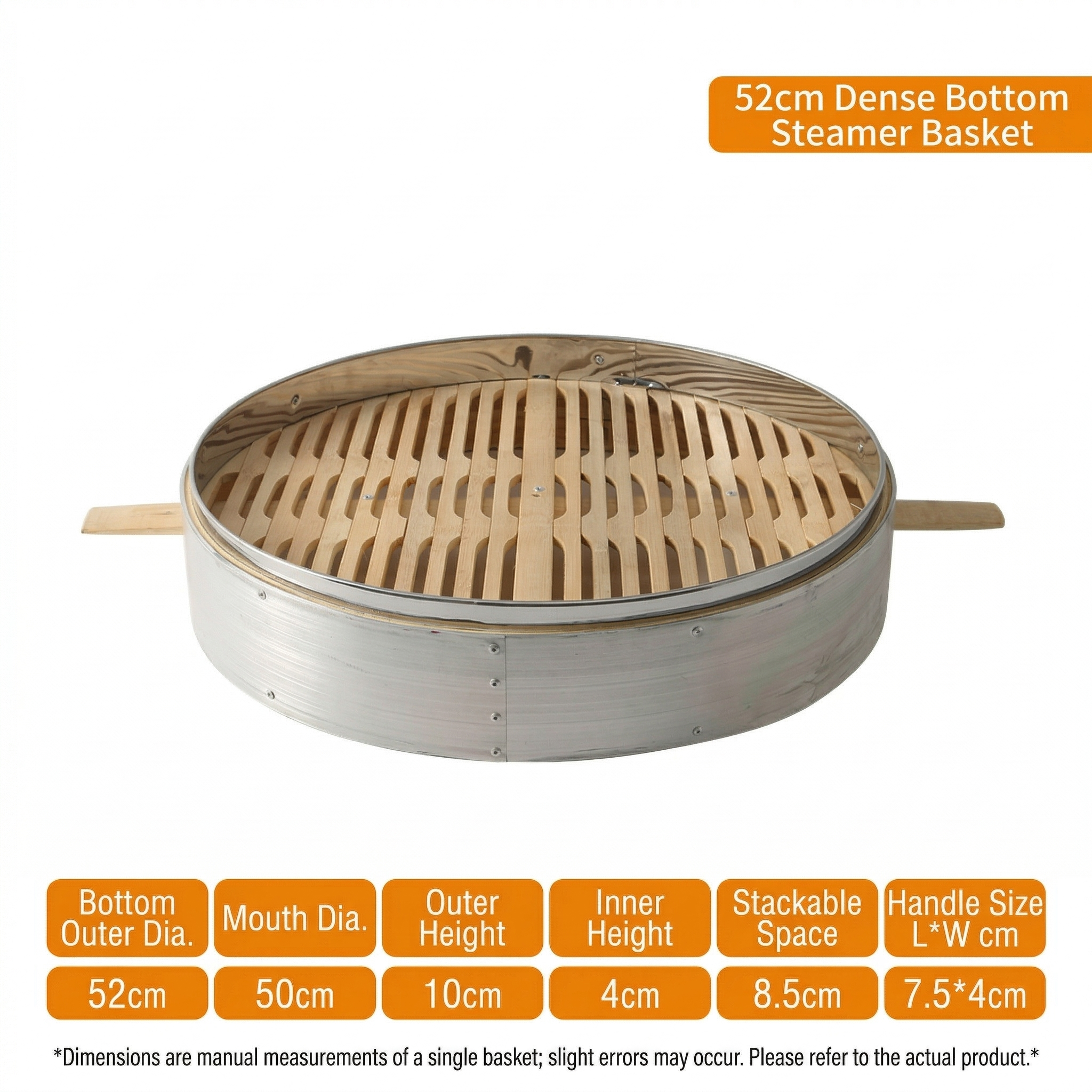 Large Aluminum Bamboo Steamer-Commercial Grade for Home & Restaurant