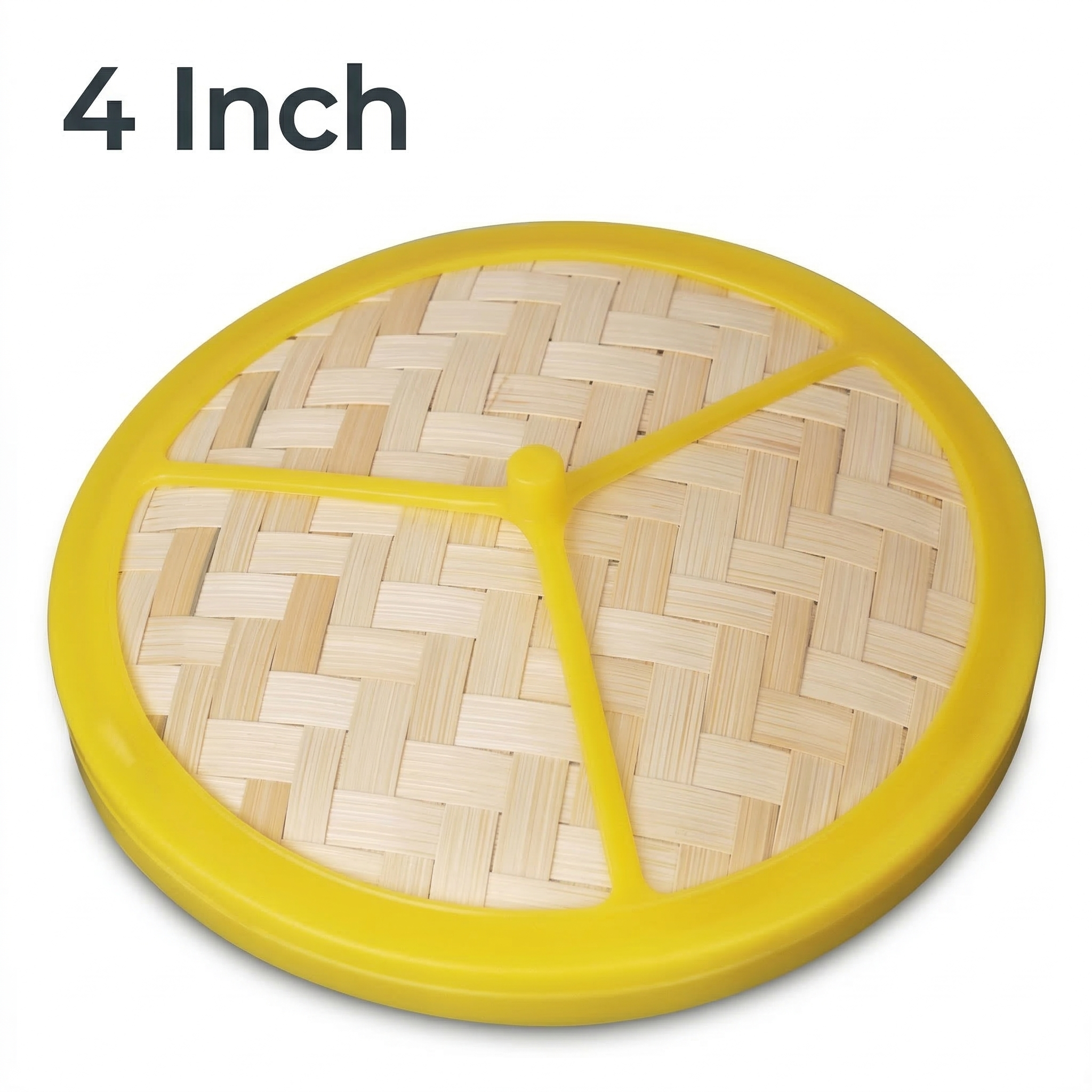 Commercial Bamboo Steamer with Plastic Rim - Breathable Hollow Base