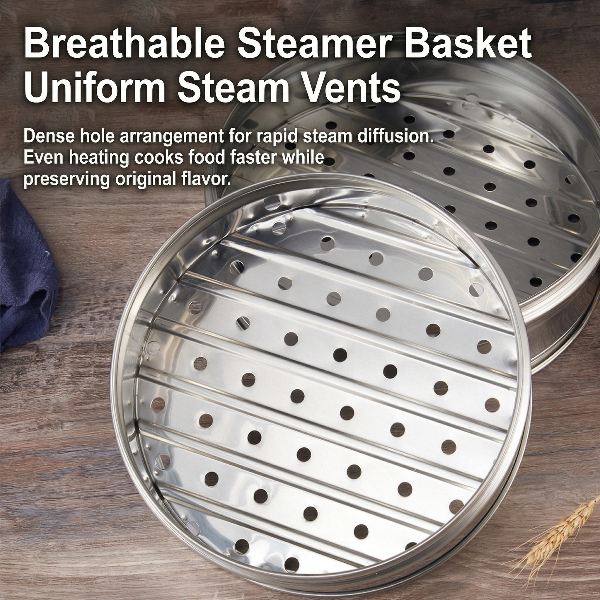 Chinese Style Stainless Steel Steamer Set