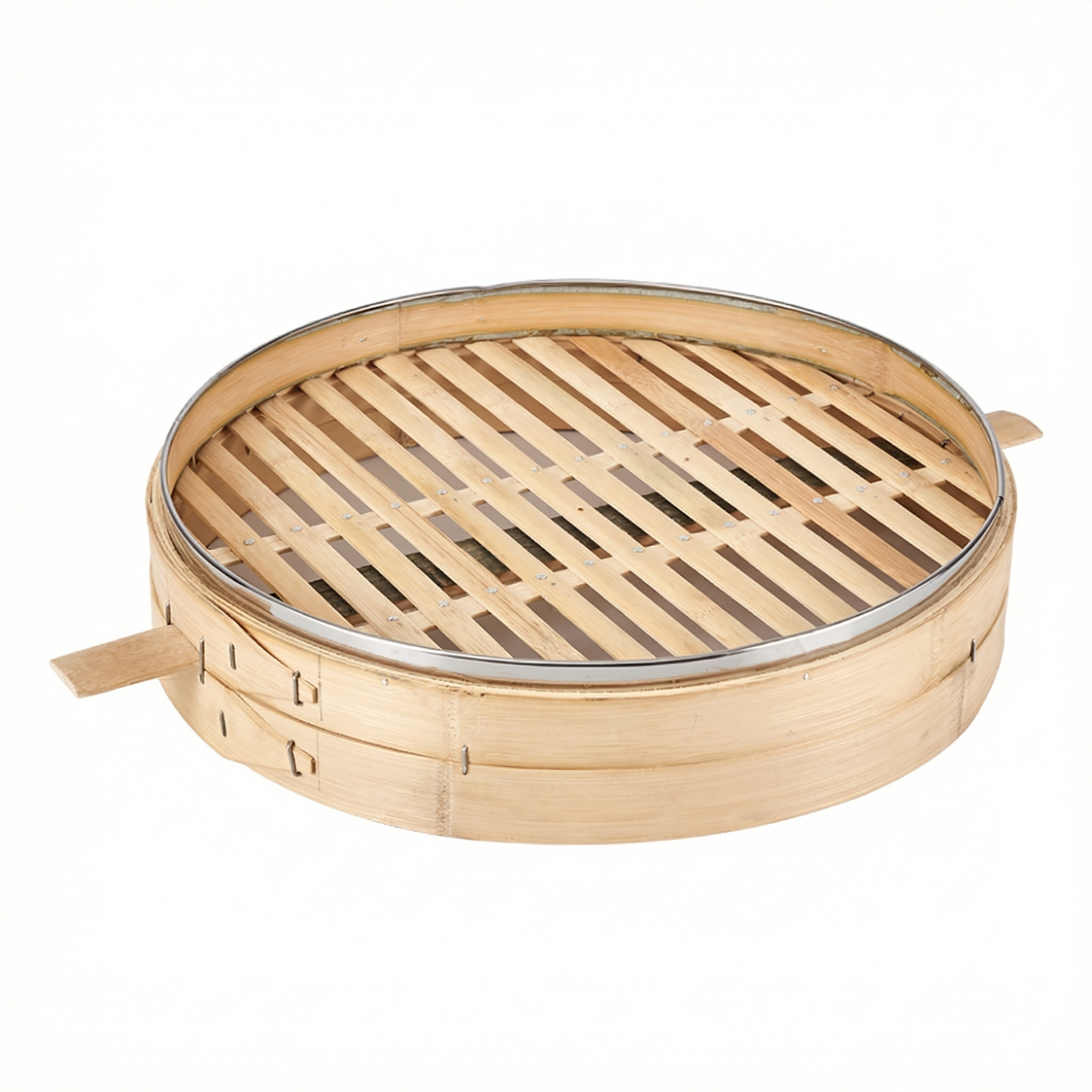 Premium Single Layer Bamboo Steamer Basket