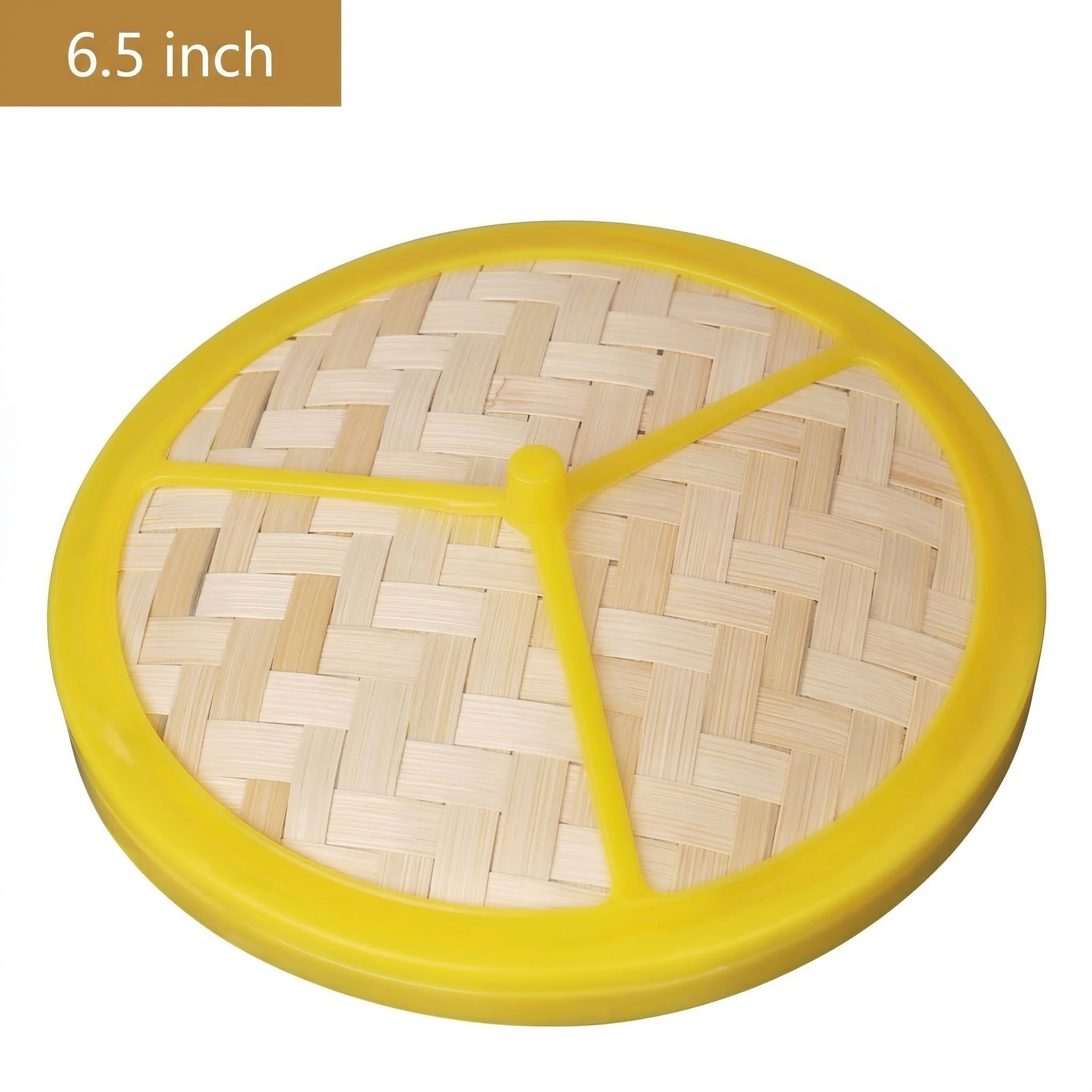 Commercial Bamboo Steamer with Plastic Rim - Breathable Hollow Base