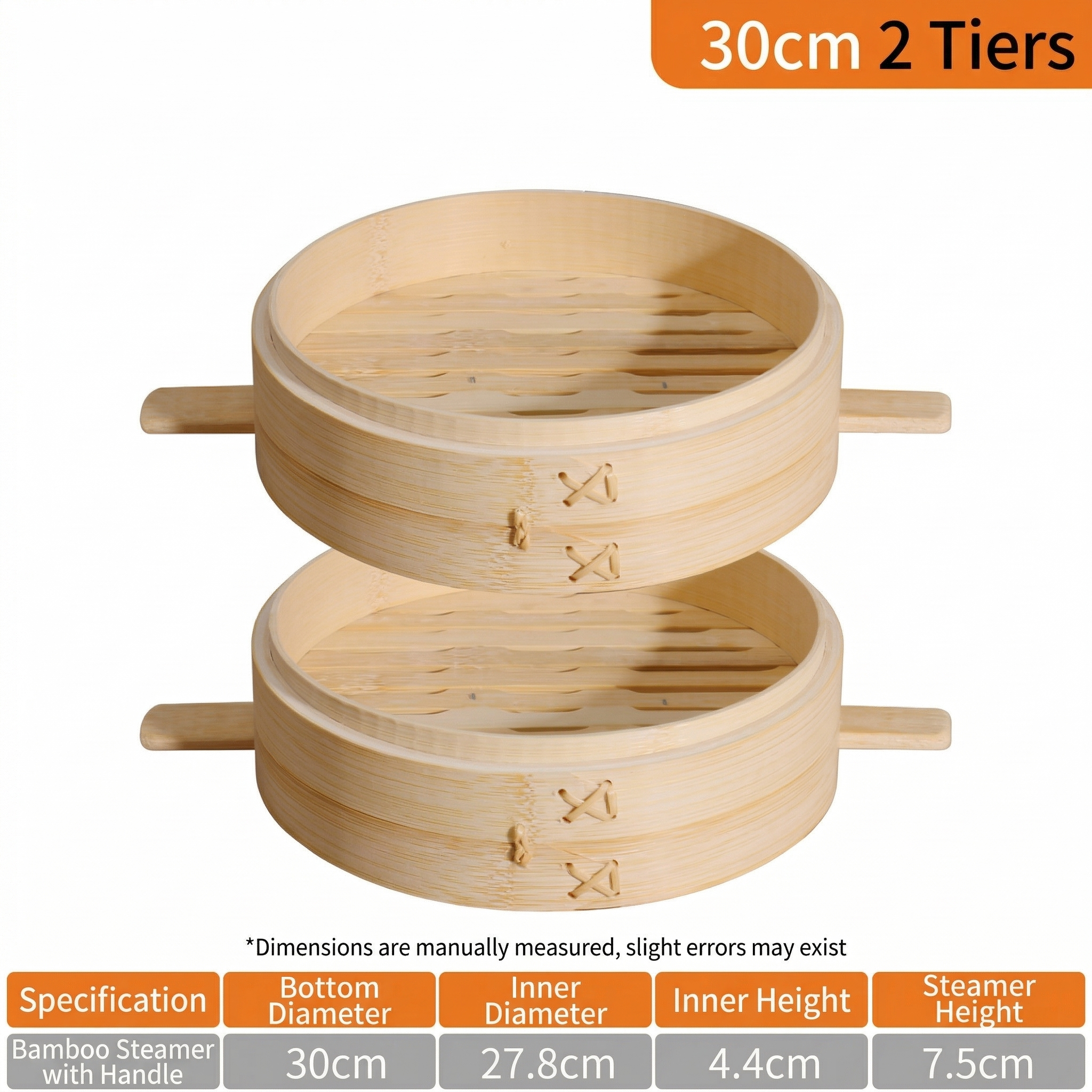 Traditional Asian Bamboo Steamer-Multiple Sizes & Customization Supported