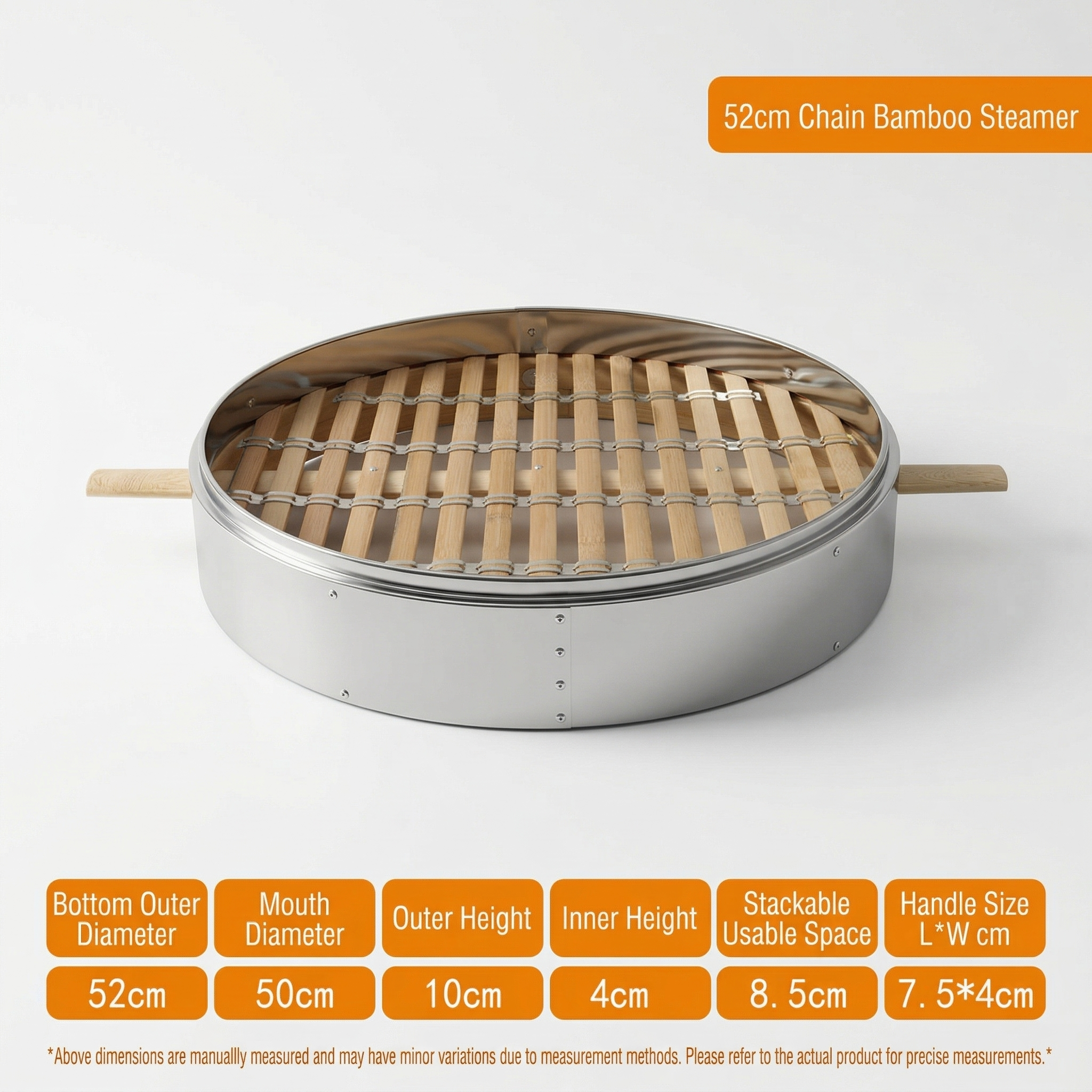 Large Aluminum Bamboo Steamer-Commercial Grade for Home & Restaurant