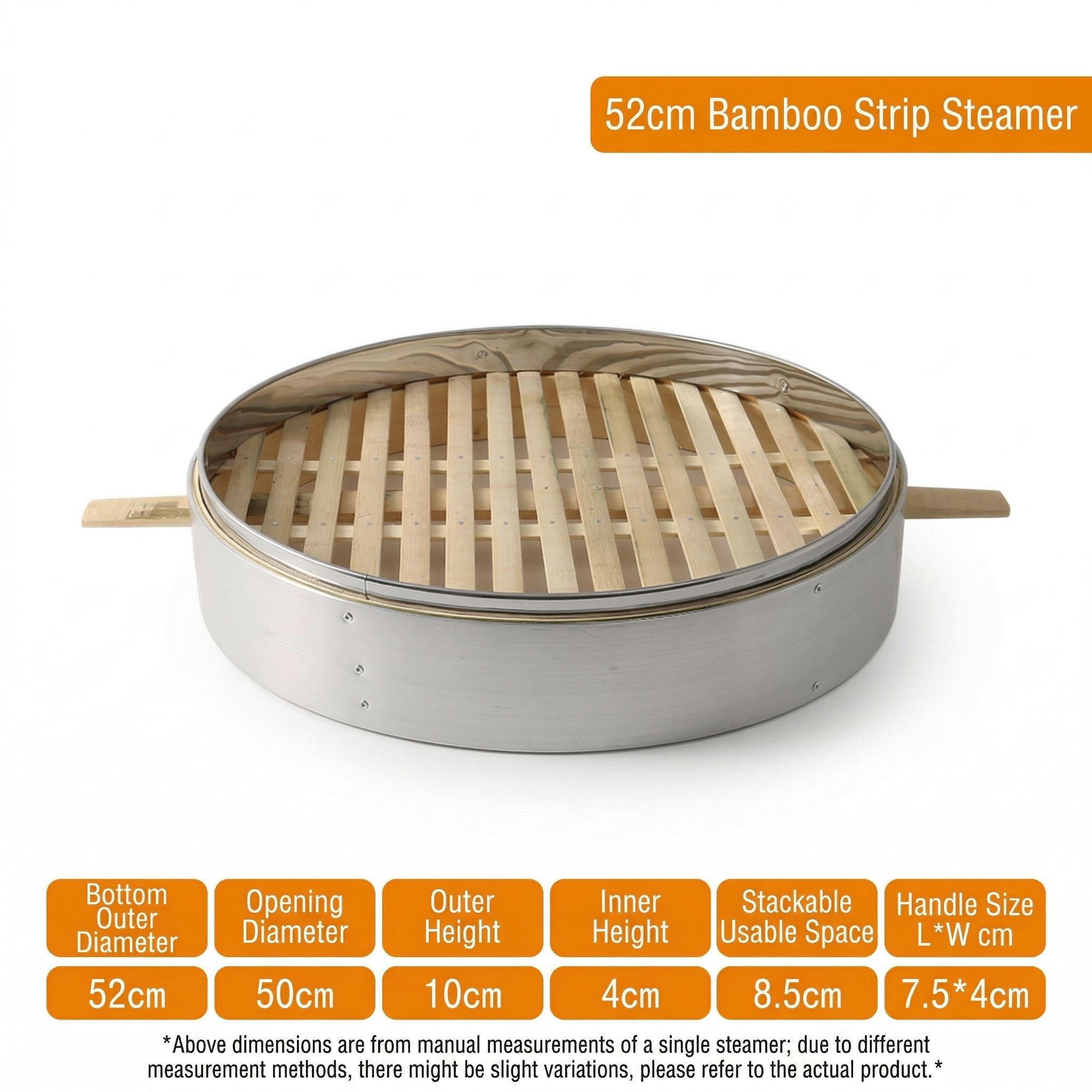 Large Aluminum Bamboo Steamer-Commercial Grade for Home & Restaurant