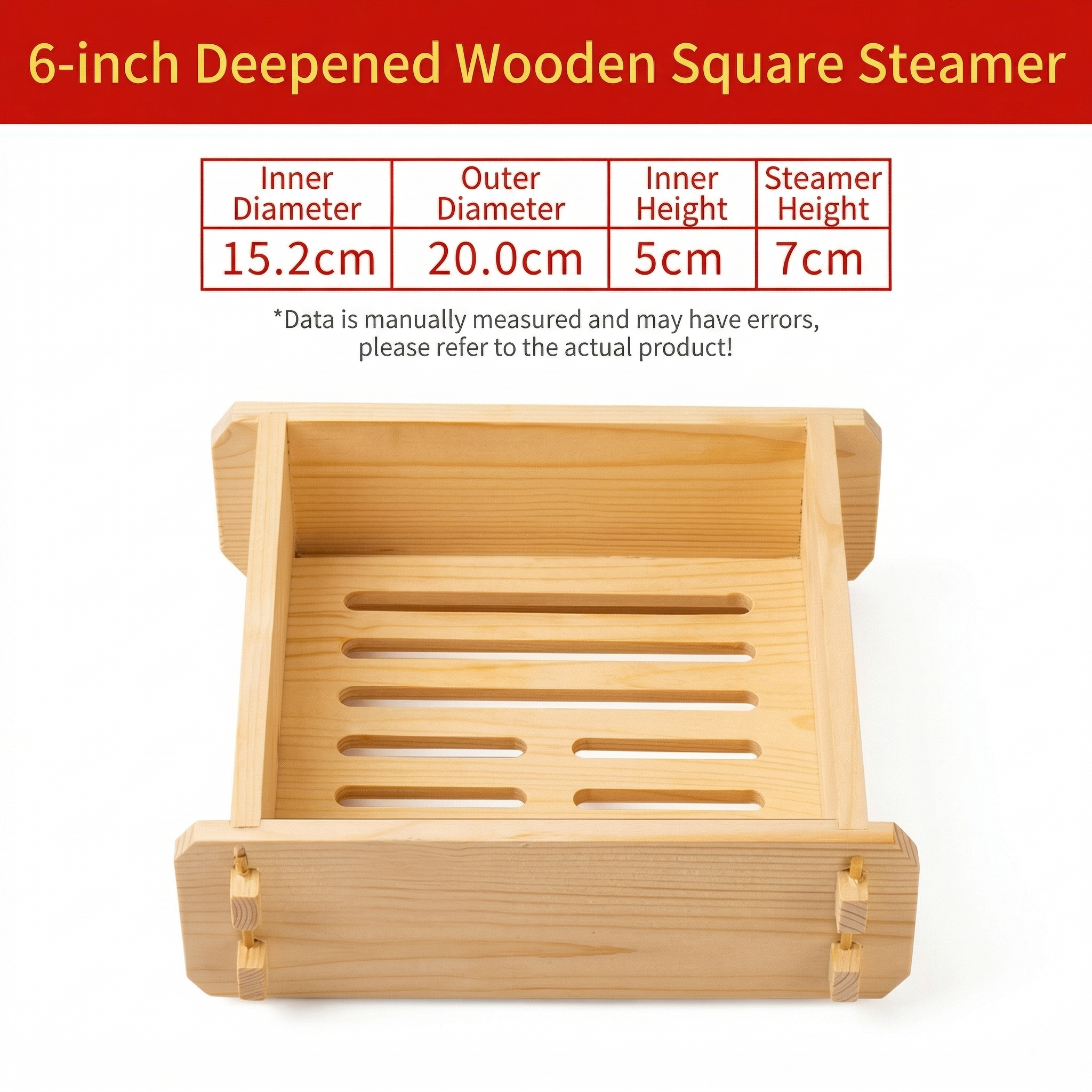 Traditional Chinese Tall Wood Steamer Basket,Multi-Layer Food Steamer