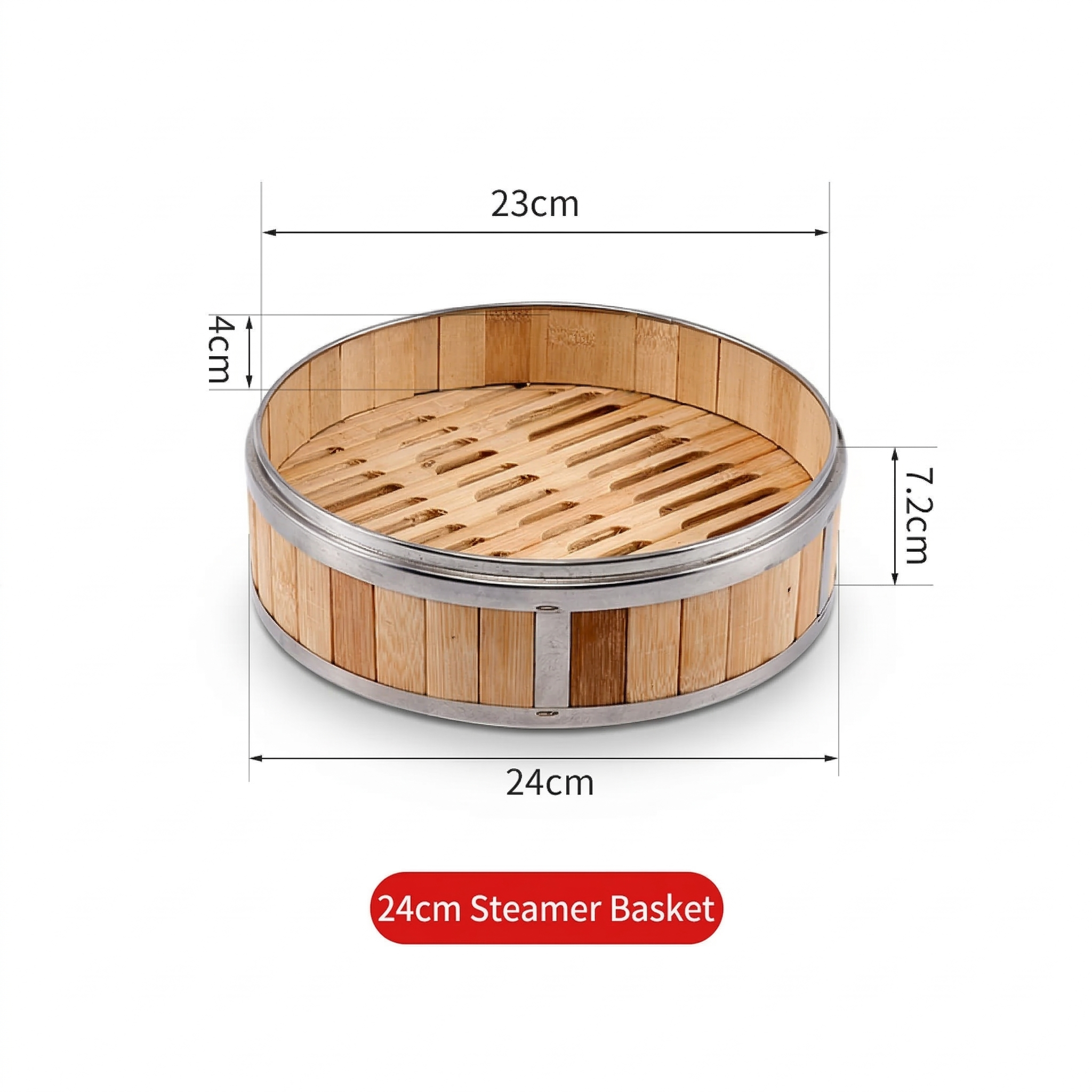 Natulal Bamboo Steamer Basket with Lid