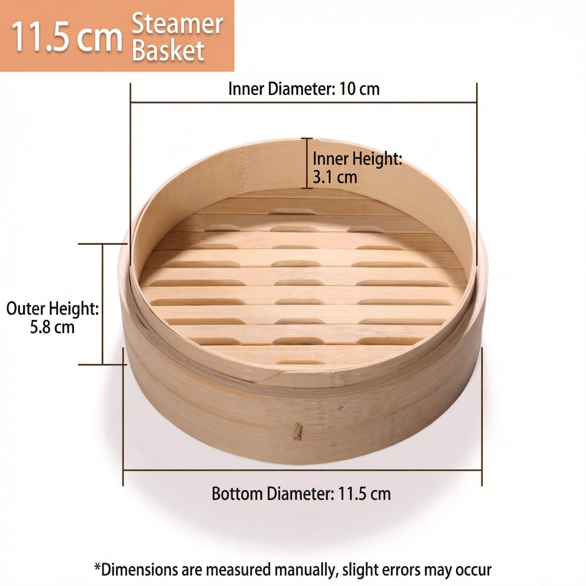 Traditional Asian Bamboo Steamer-Multiple Sizes & Customization Supported