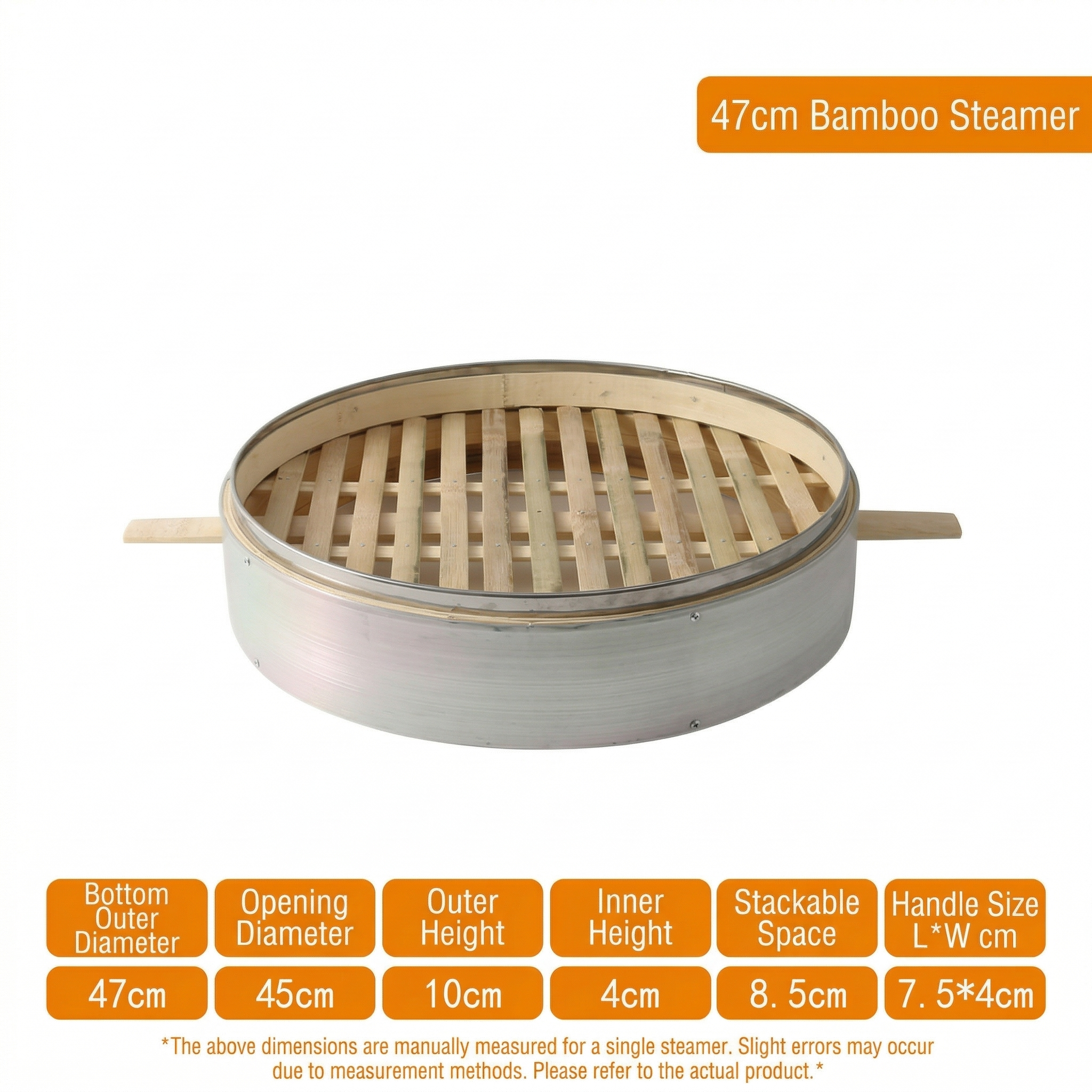 Large Aluminum Bamboo Steamer-Commercial Grade for Home & Restaurant