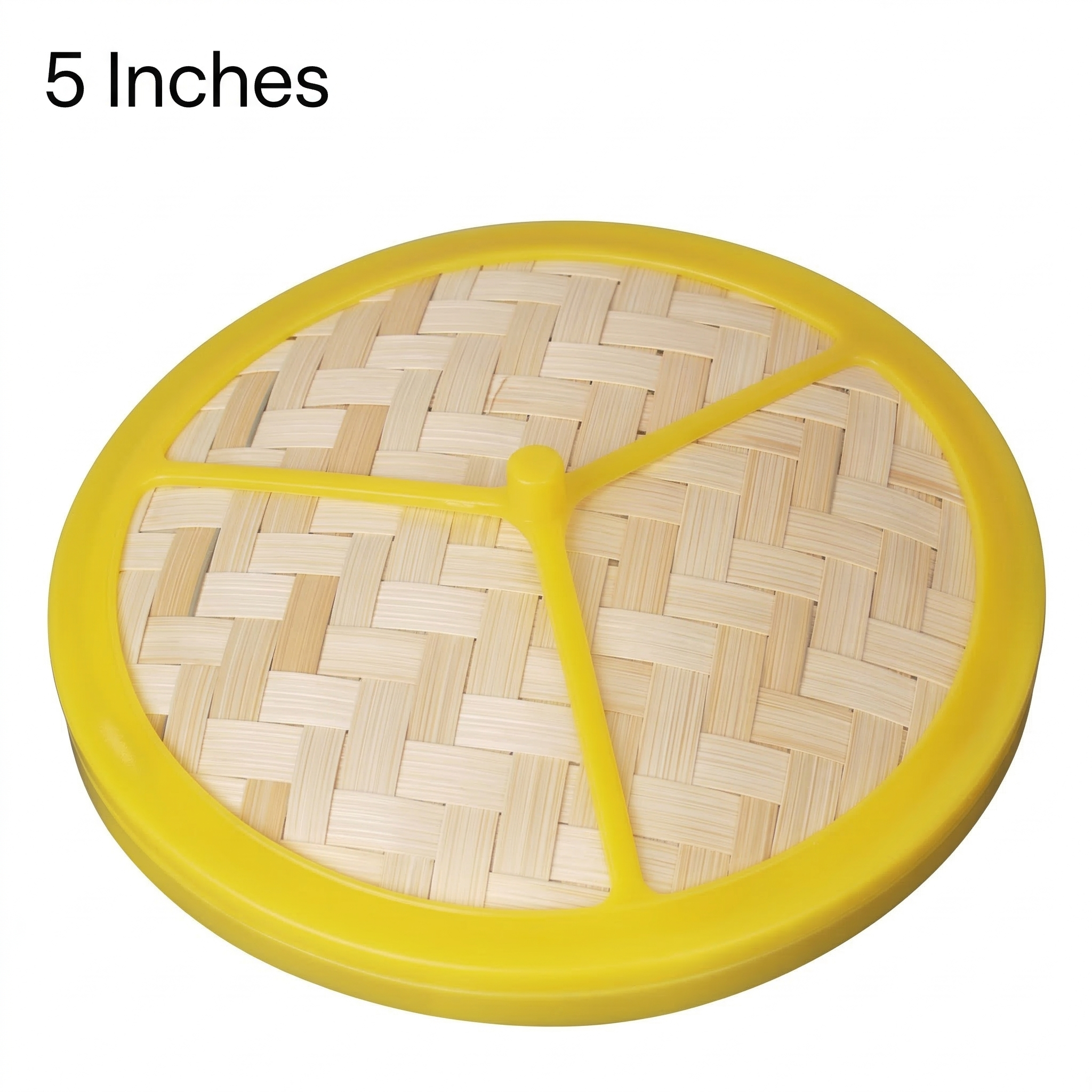 Commercial Bamboo Steamer with Plastic Rim - Breathable Hollow Base